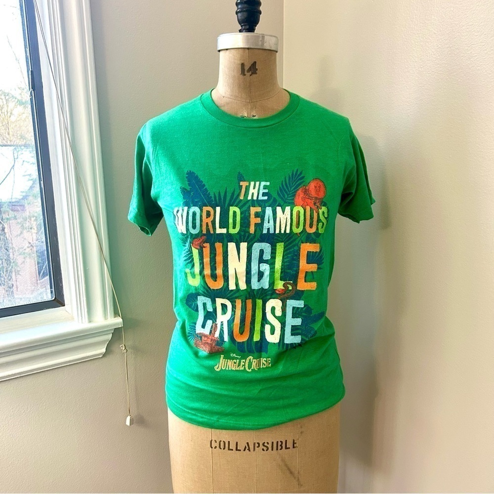 Disneys World Famous Jungle Cruise Kelly Green Super Soft 100% Cotton Tee Shirt - Picture 10 of 15